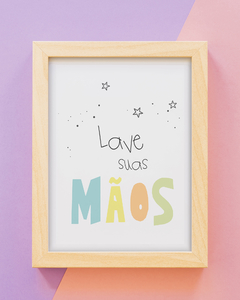 Quadro Decorativo Para Quarto Infantil - Lave Suas Mãos