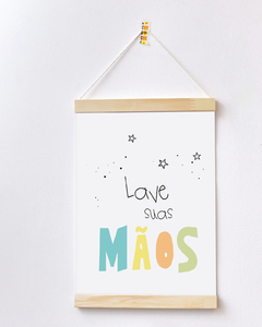 Flâmula para Quarto de Bebê - Lave Suas Mãos