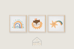 Conjunto Quadros Decorativos - Leão Escandinavo - comprar online
