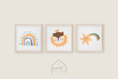 Conjunto Quadros Decorativos - Leão Escandinavo - comprar online
