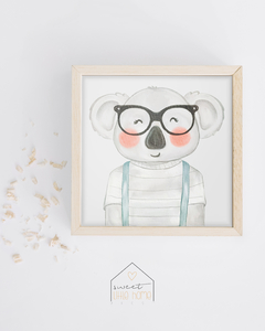 Quadro Decorativo Para Quarto de Bebê - Little Boys Coala -  Sweet Little Home Decor - Quadro Infantil Personalizados 