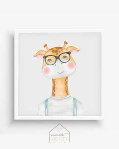 Quadro Decorativo Para Quarto de Bebê - Little Boys Girafa na internet