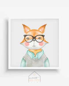 Quadro Decorativo Para Quarto de Bebê - Little Boys Raposa na internet