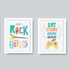 Conjunto 2 Quadros - Little rock Star - comprar online