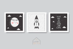 Kit Quadro Decorativo - Love You to the Moon and Back na internet