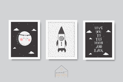 Kit Quadro Decorativo - Love You to the Moon and Back - comprar online