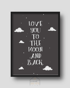 Kit Quadro Decorativo - Love You to the Moon and Back - comprar online