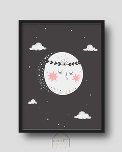 Kit Quadro Decorativo - Love You to the Moon and Back -  Sweet Little Home Decor - Quadro Infantil Personalizados 