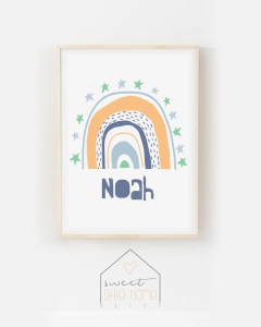 Imagem do Quadro Decorativo Para Quarto Infantil - Arco-Iris Noah