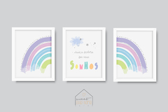 Kit Quadros para quarto de bebê - Nunca Desista dos Seus Sonhos