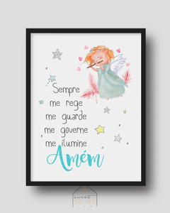 Quadro para Quarto Infantil - Oração do Anjo 2 - comprar online