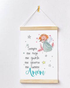 Flâmula para Quarto de Bebê - Oração do Anjo