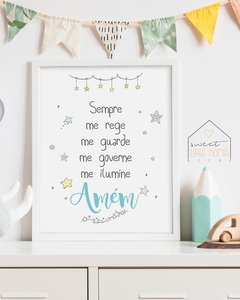 Quadro para Quarto Infantil - Oração do Anjo