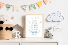 Quadro para Quarto Infantil - Oração do Anjo na internet