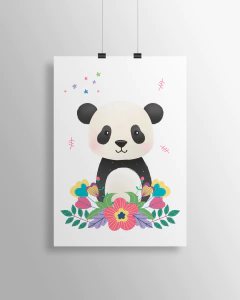 Quadro Decorativo Para Quarto de Bebê - Panda 2 -  Sweet Little Home Decor - Quadro Infantil Personalizados 