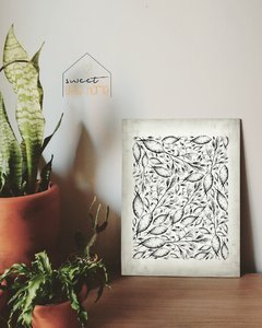 Placa Decorativa - Pattern Floral