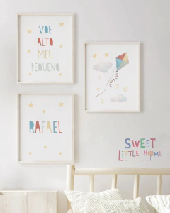 Conj. Quadro Infantil - Pipa Rafael