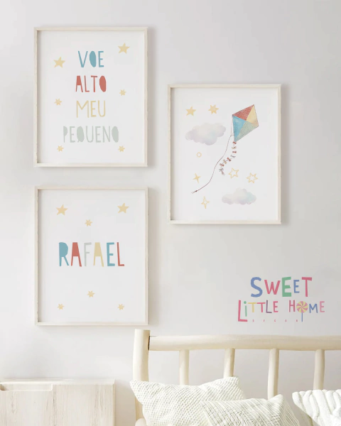 Conj. Quadro Infantil - Pipa Rafael