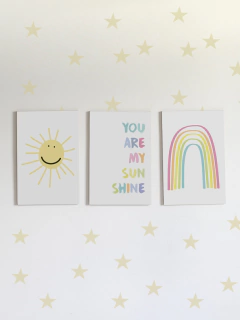 Conjunto Placas Decorativas - You Are My Sunshine