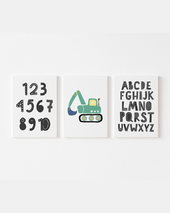 Conjunto Placas Decorativas - Trator