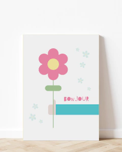 Placa Decorativa - Bonjour