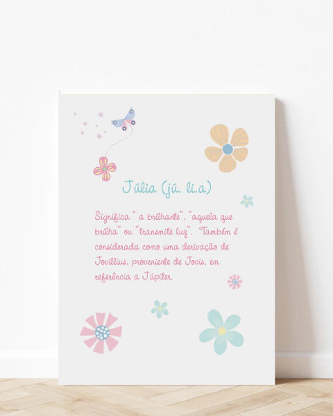 Placa Decorativa Significado do Nome - Julia