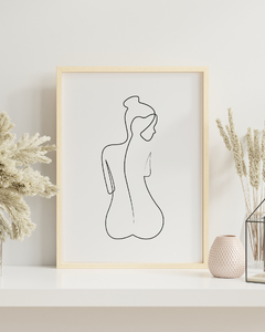 Quadro Decorativo - Mulher Linhas - comprar online