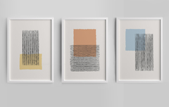 Conjunto De Quadros Para Sala - Abstrato