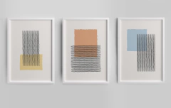 Conjunto De Quadros Para Sala - Abstrato