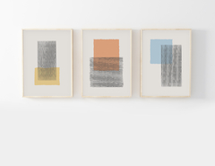 Conjunto De Quadros Para Sala - Abstrato