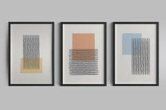 Conjunto De Quadros Para Sala - Abstrato