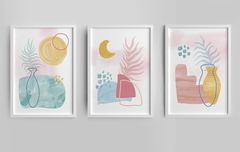 Conjunto De Quadros Para Sala - Abstrato 2