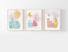 Conjunto De Quadros Para Sala - Abstrato 2