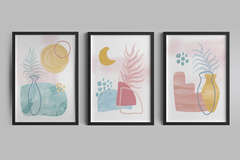 Conjunto De Quadros Para Sala - Abstrato 2