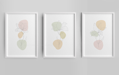 Conjunto De Quadros Para Sala - Vasos Abstratos