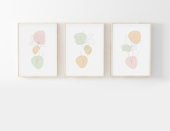 Conjunto De Quadros Para Sala - Vasos Abstratos
