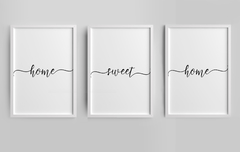 Conjunto De Quadros Para Sala - Home Sweet Home