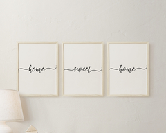 Conjunto De Quadros Para Sala - Home Sweet Home