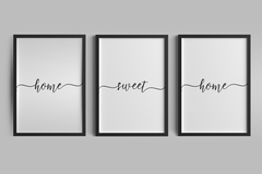 Conjunto De Quadros Para Sala - Home Sweet Home