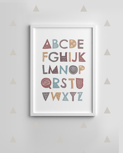 Quadro Para Quarto de Bebê - Scandi Alfabeto - comprar online
