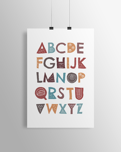 Quadro Para Quarto de Bebê - Scandi Alfabeto na internet