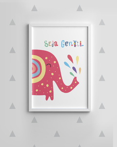 Quadro Elefantinho - Seja Gentil - comprar online