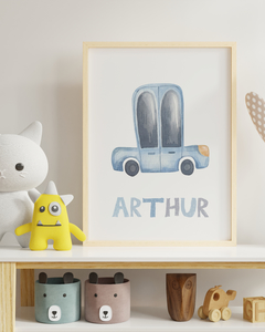 Quadro Carrinho Para Quarto Infantil - Arthur