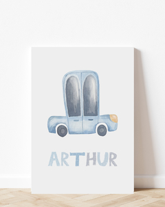 Placa Decorativa Carrinho - Arthur