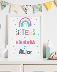 Quadro Para Quarto De Irmãos - Sisters - comprar online