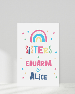 Quadro Para Quarto De Irmãos - Sisters na internet