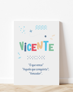 Placa Significado Do Nome - Vicente