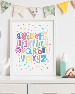 Quadro Para Quarto Infantil - Alfabeto Fantasia - comprar online