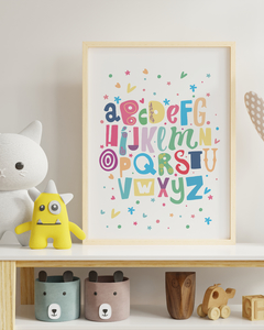 Quadro Para Quarto Infantil - Alfabeto Fantasia