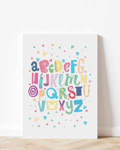 Placa Decorativa - Alfabeto Fantasia